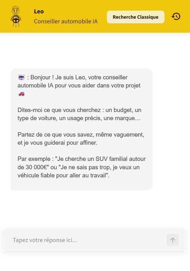 Chatbot personnalisé Mobilizy